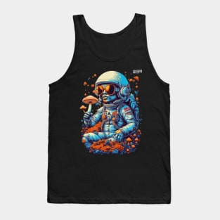 Techno T-Shirt - Psychedelic Astronaut - Catsondrugs.com - Techno, rave, edm, festival, techno, trippy, music, 90s rave, psychedelic, party, trance, rave music, rave krispies, rave flyer T-Shirt Tank Top